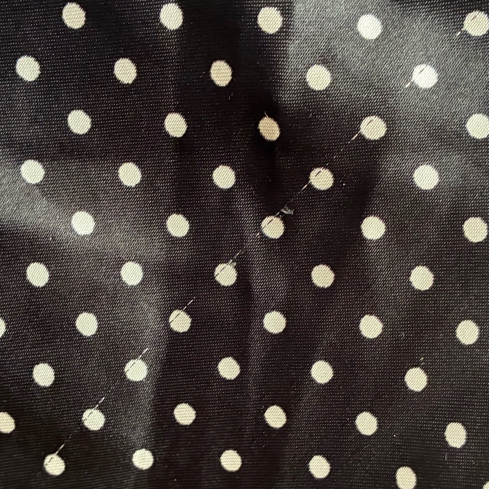 Vintage Y2K Sexy Satin Dotted  Black & White Gown Baby Doll Slit Dress L - Picture 12 of 13